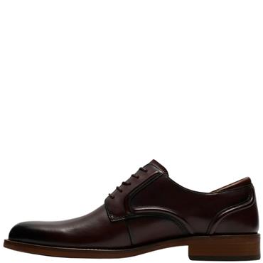 CLARKS  MENS  SHOE - BROWN LEATHER